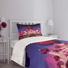 Castle at Night Bedspread Set