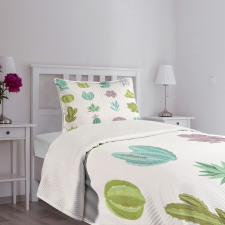 Tropical Desert Plants Bedspread Set