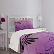 Hornbill Silhouette Bedspread Set