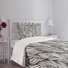 Monochrome Outline Bedspread Set