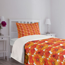 Hand Paint Style Blossoms Bedspread Set