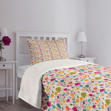 Ornamental Blossoms Bedspread Set