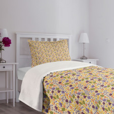 Romantic Doodle Retro Bedspread Set