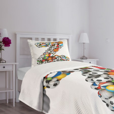 Colorful Sports Balls Bedspread Set