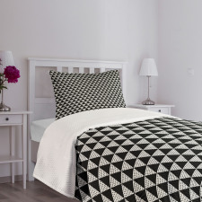 Monochrome Geometric Bedspread Set