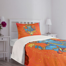 Traditional Elephant Bedspread Set