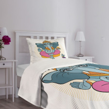 Hand Drawn Animals Bedspread Set