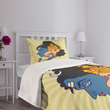 South Asian Figures Bedspread Set