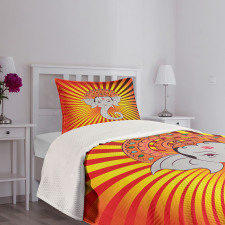 Retro Figure Mandala Bedspread Set