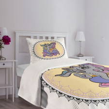 Mandala Circle Folkloric Bedspread Set