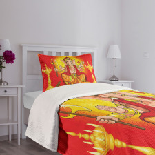 Diwali Festival Ceremony Bedspread Set