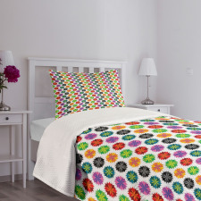 Vibrant Abstract Flora Bedspread Set