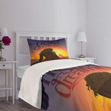 Young Woman at Beach Bedspread Set