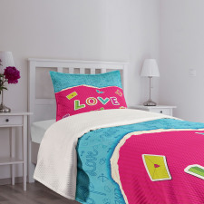 Romantic Cartoon Elements Bedspread Set