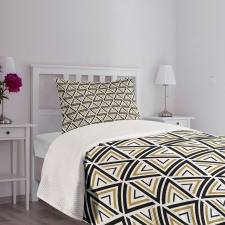 Angled Stripes Mosaic Bedspread Set