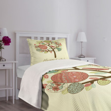 Vintage Spring Foliage Bedspread Set