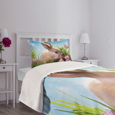Grass and Spring Flowers Bedspread Set