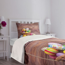 Flowers and Polka Dots Bedspread Set