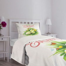 Spring Season Foliage Bedspread Set