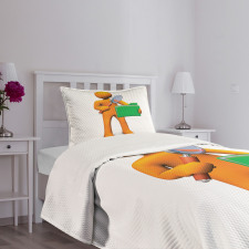 Man and Folder Bedspread Set