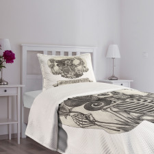 Skeleton Woman Bedspread Set