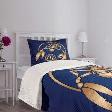 Blue Bedspread Set