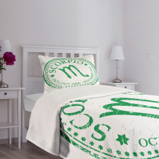 Zodiac Rubber Stamp Bedspread Set