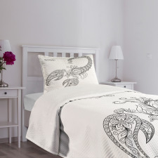 Floral Tattoo Bedspread Set