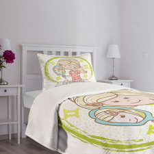 Girl with Mirror Bedspread Set