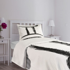 Grunge Brush Art Bedspread Set