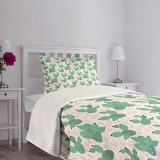 Tropical Succulent Art Bedspread Set