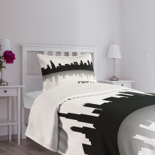 Downtown Skyscapers Bedspread Set