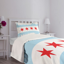 Buildings Flag Bedspread Set