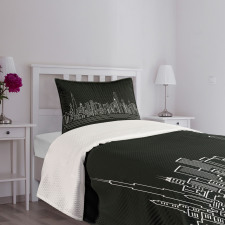 Abstract Town Bedspread Set