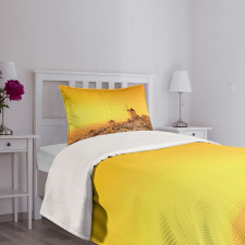 Sunset Santorini Vacation Bedspread Set