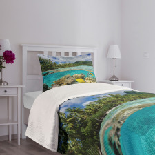 French Polynesia Lagoon Bedspread Set