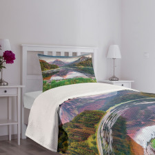 Swiss Lake Sunrise Bedspread Set