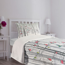 Flock of Birds on Tree Bedspread Set