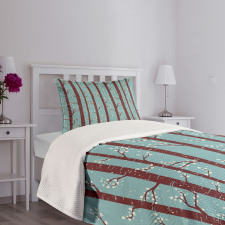 Birch Tree Silhouettes Bedspread Set