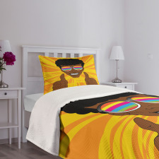 Hippie Man Positive Vibes Bedspread Set