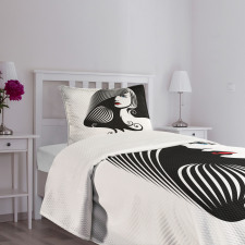 Abstract Glamor Woman Bedspread Set