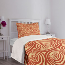 Circular Spiral Motifs Bedspread Set