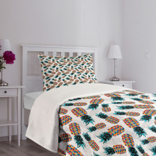Hipster Pineapples Bedspread Set