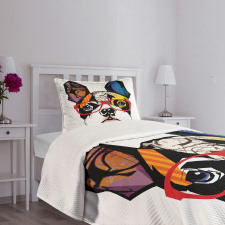 Modern Art Colorful Bedspread Set