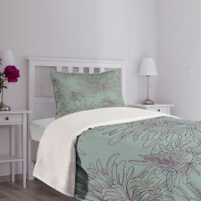 Aster Blossoms Artwork Bedspread Set
