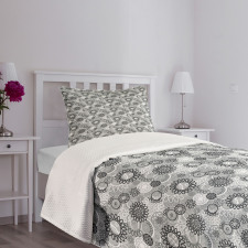 Greyscale Garden Art Bedspread Set