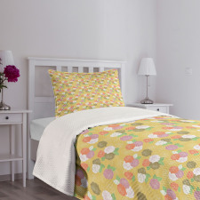Colorful Rose Bloom Bedspread Set