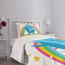 Cartoon Horse Bedspread Set