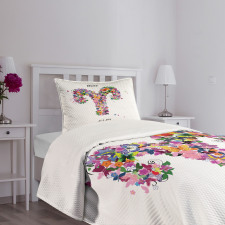 Lively Butterfly Flora Bedspread Set