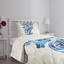 Blue Ram Bedspread Set